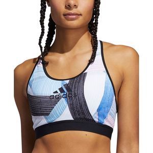 adidas Womens Aeroready Alphaskin Printed Medium Impact Sports Bra Size X-Small